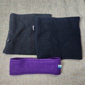 Vintage Turtle Fur Fleece Gaiter Neck Warmer Black Headband USA acrylic LOT